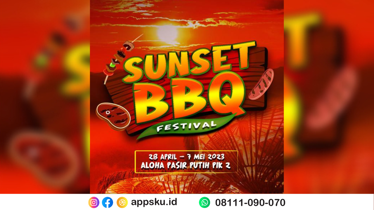 Sunset BBQ Festival 2023 di Aloha Pasir Putih PIK 2. Sumber: Instagram @jangkrikkuliner