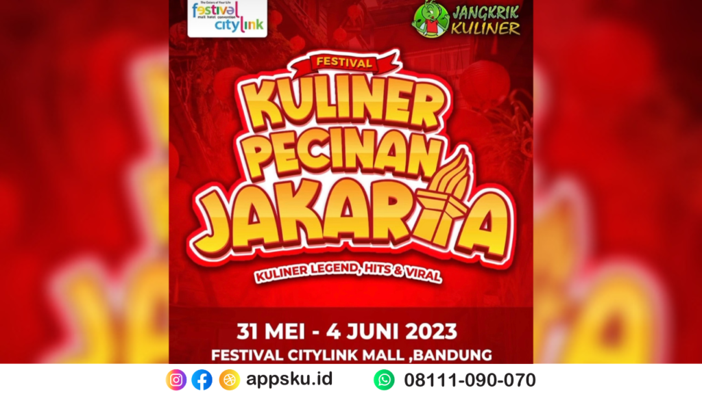 Sistem POS Festival Kuliner Pecinan Jakarta di Bandung Gunakan AKU MPOS. Sumber: Instagram @jangkrikkuliner